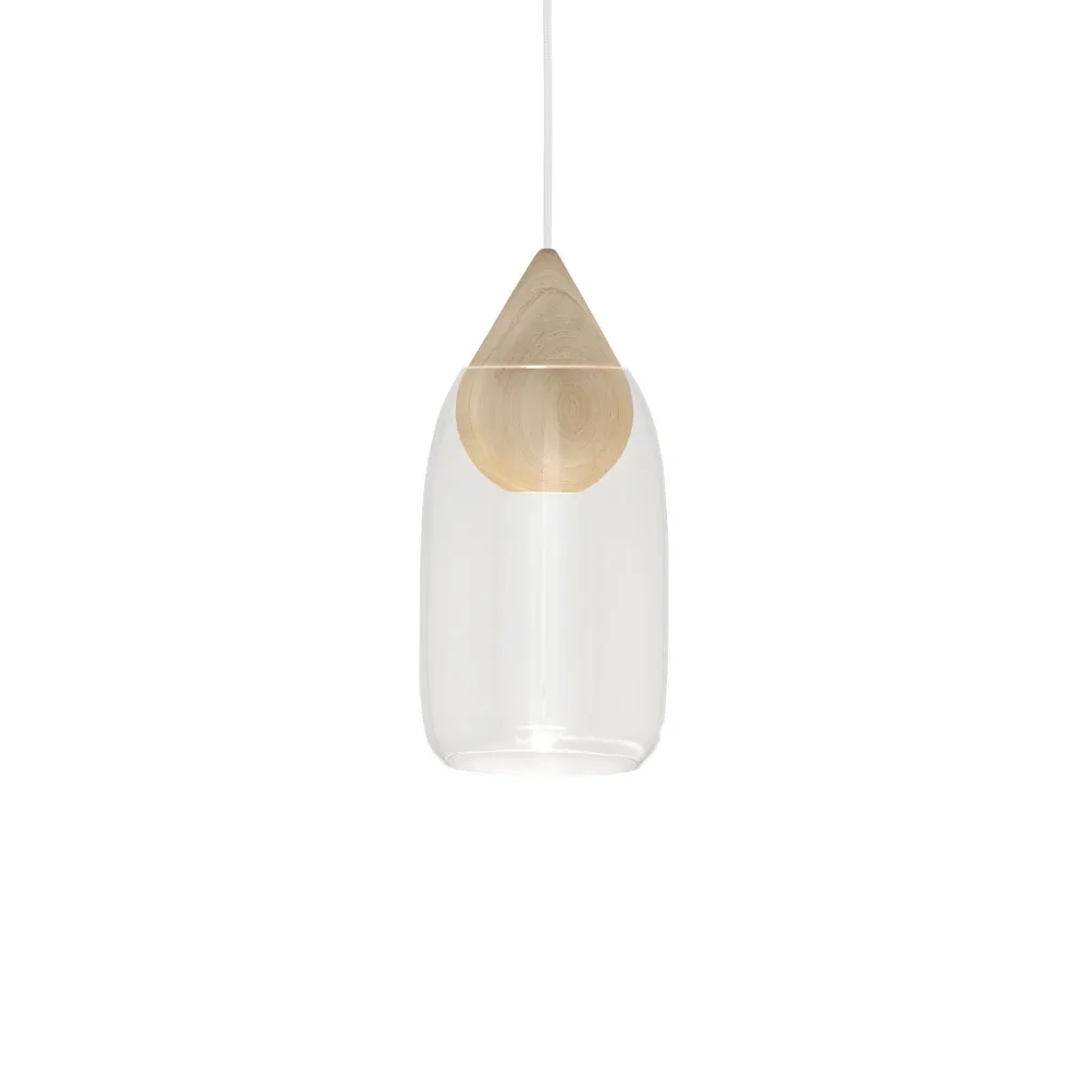 Liuku Drop pendel, transparent, mattlackad lind Mater