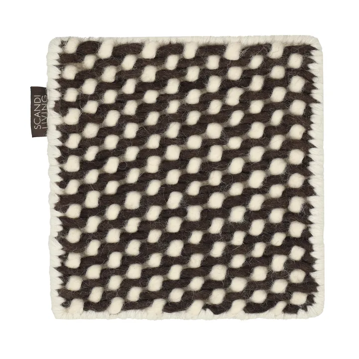 Mattprov Hill ullmatta - Vit-brun - Material Samples