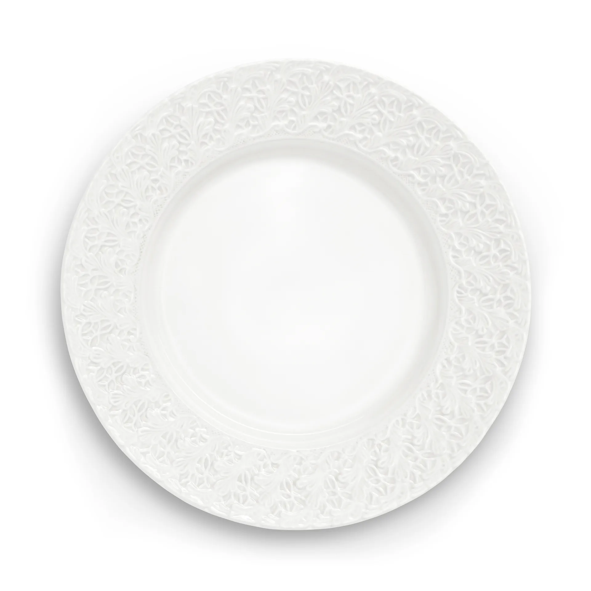Lace tallrik 32 cm, Vit Mateus