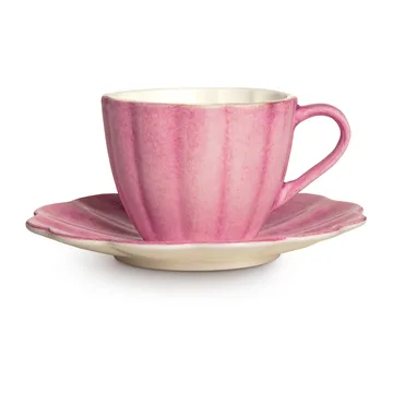 Oyster kopp med fat 25 cl - Rosa - Mateus