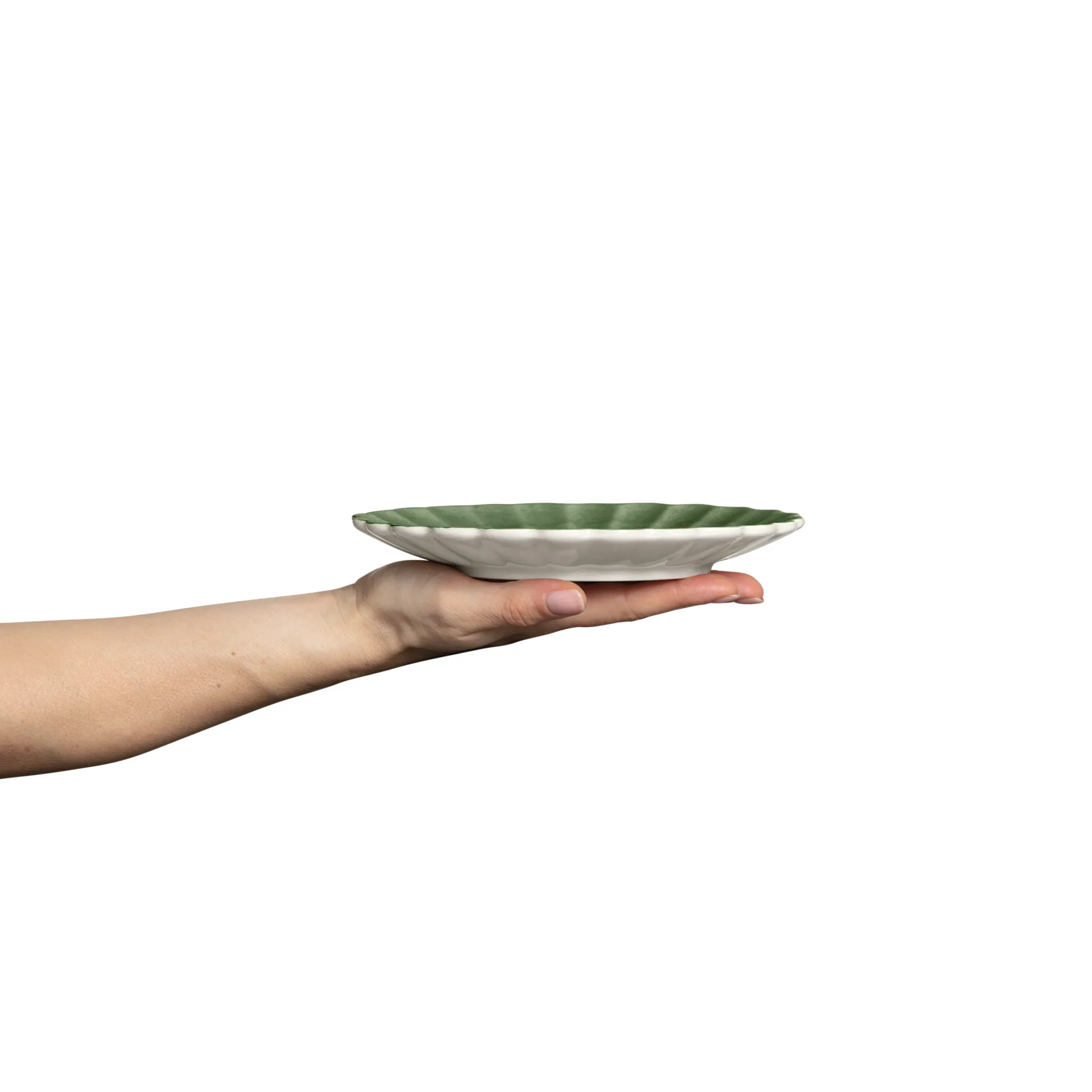 Oyster tallrik 20 cm, Forest green Mateus