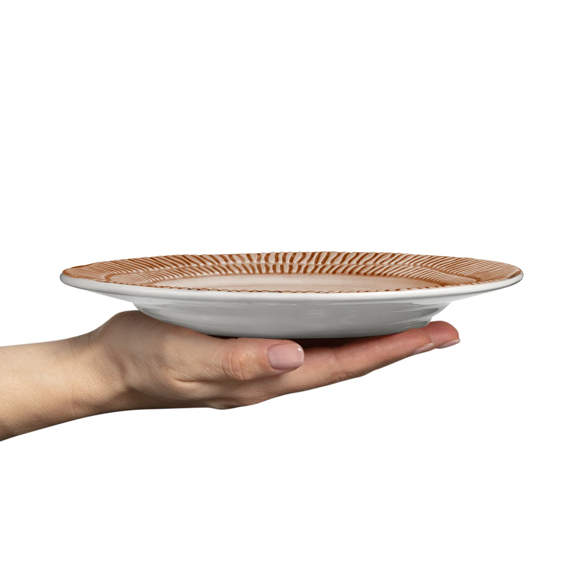 Stripes tallrik Ø21 cm, Cinnamon  Mateus