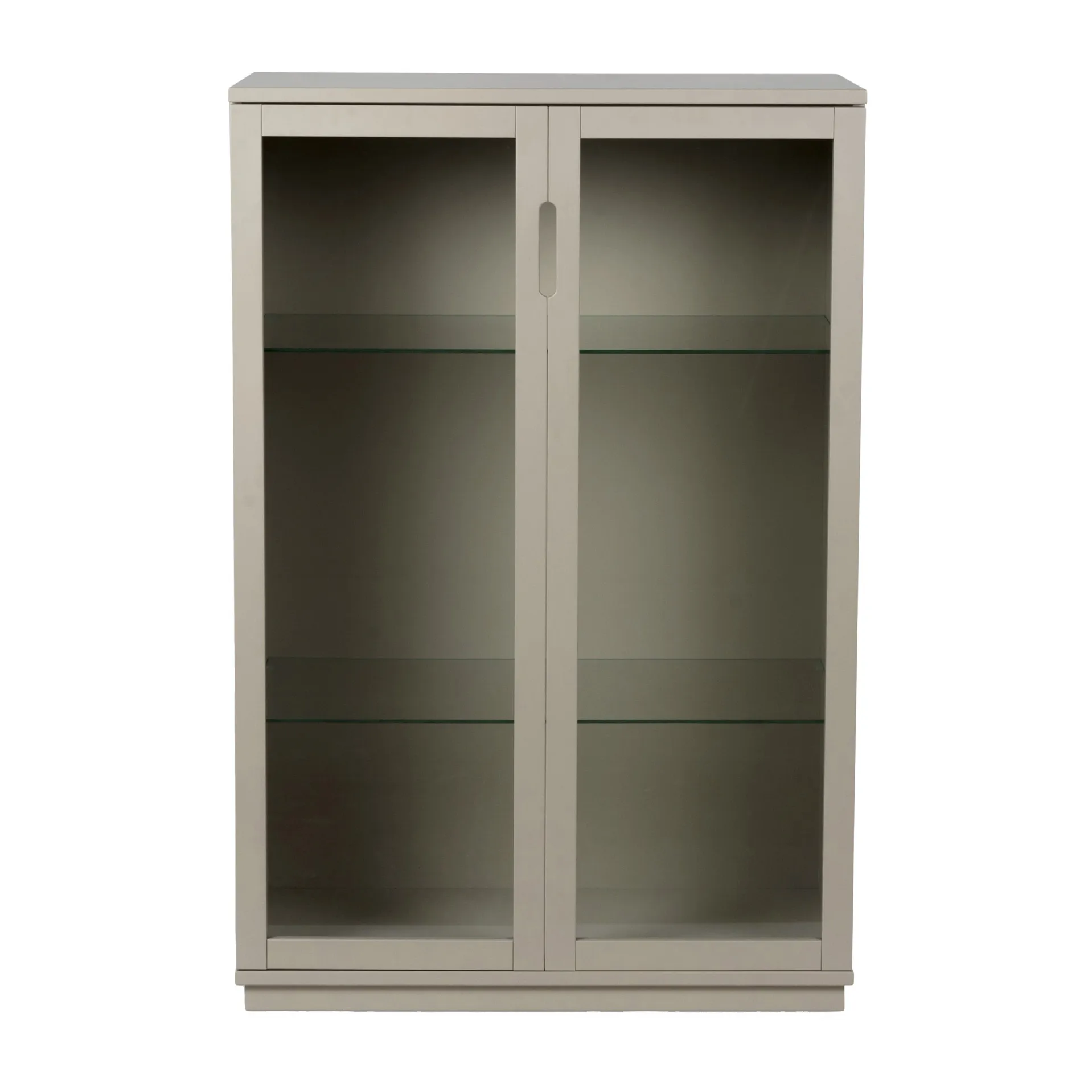Aoko vitrinskåp 120 cm, Beige Mavis
