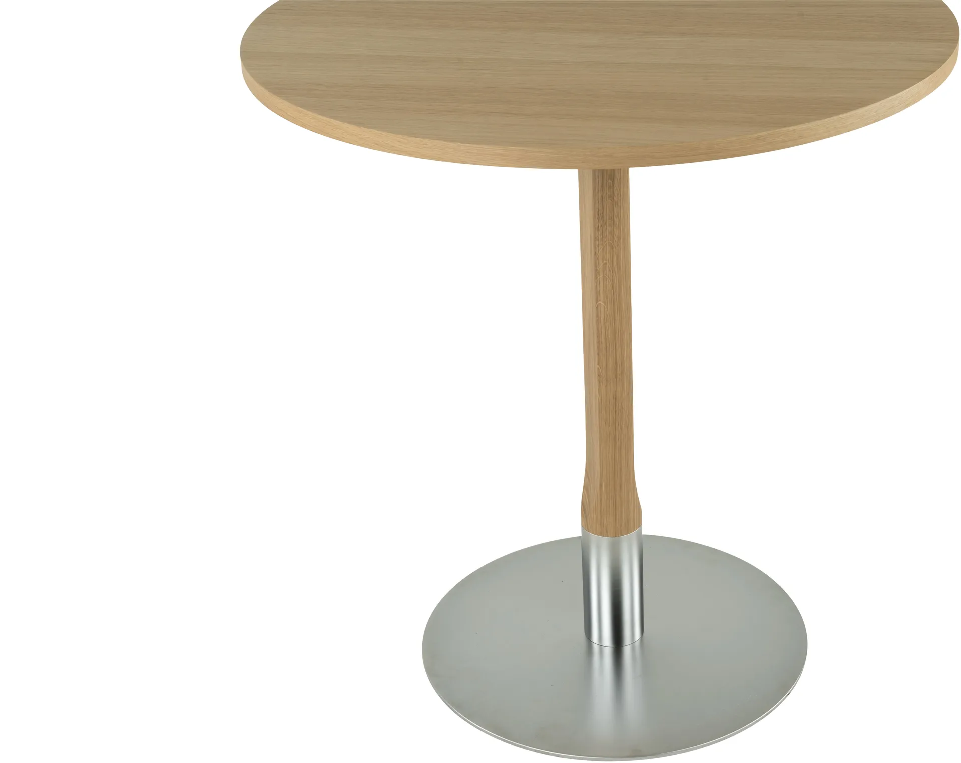 Rod cafébord ⌀70 cm, Vitpigmenterad mattlackad ek Mavis