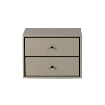 Volt sängbord vägghängt - Beige-svart - Mavis
