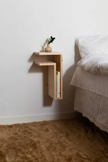 F-shelf Play DIY vägghylla - Pine, left - Maze