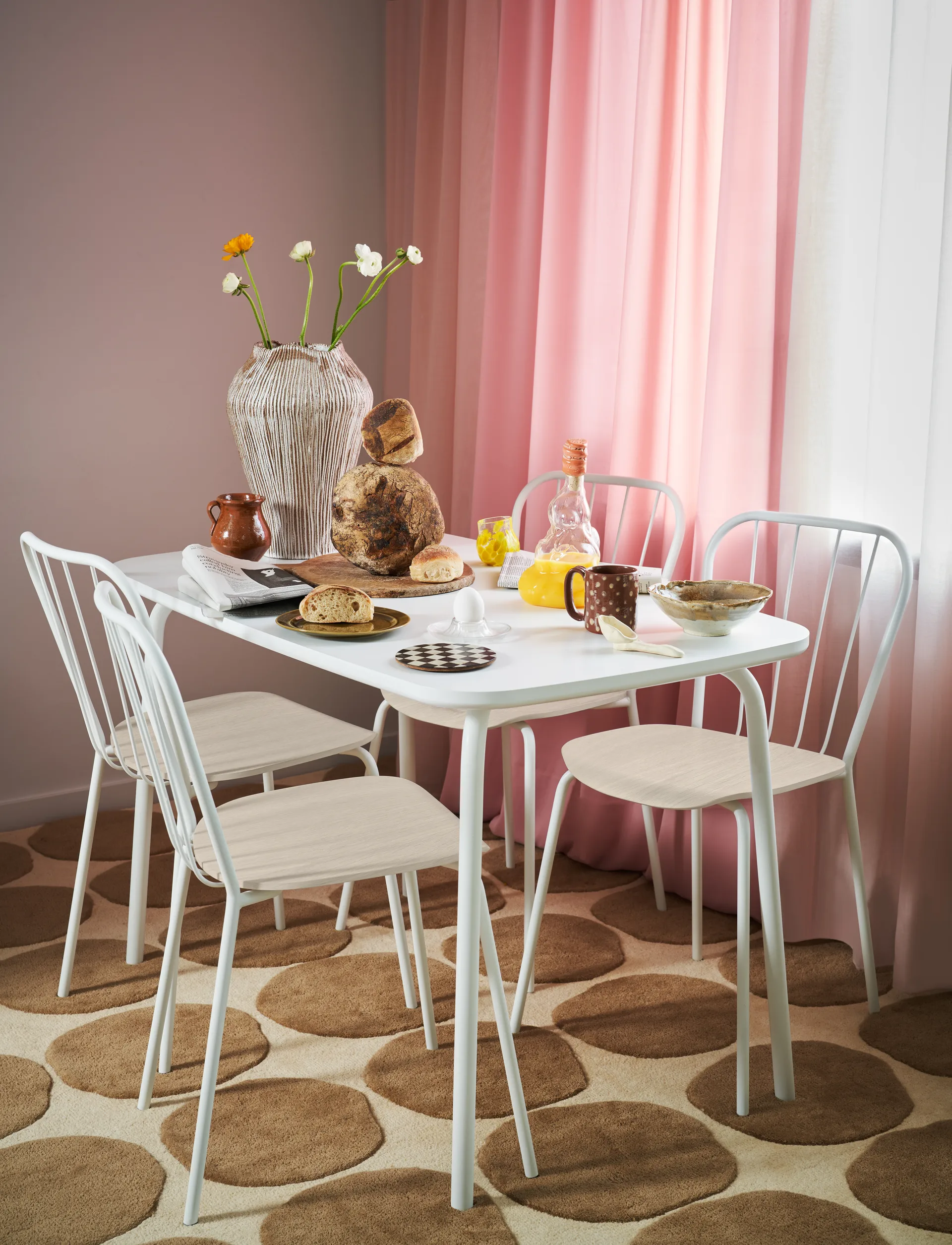 Same Chair stol, Vit-vit ek Maze