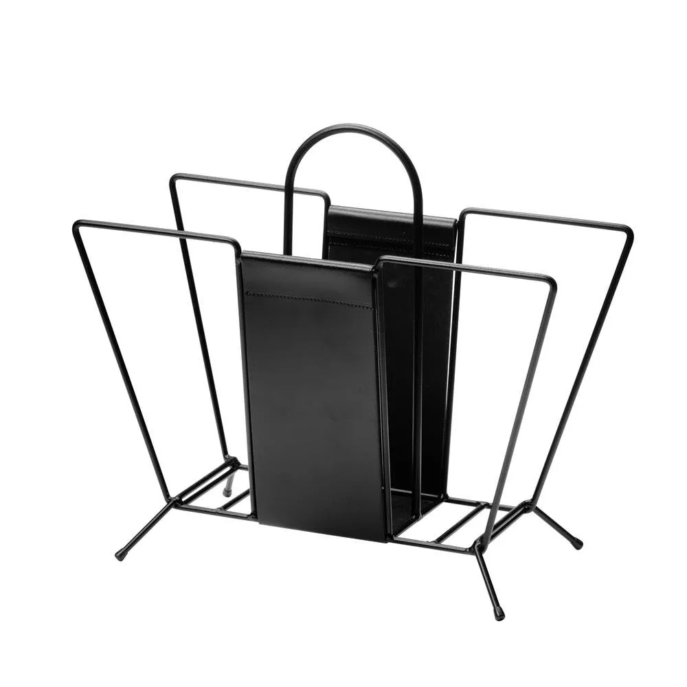 Suitcase tidningsställ, svart Maze