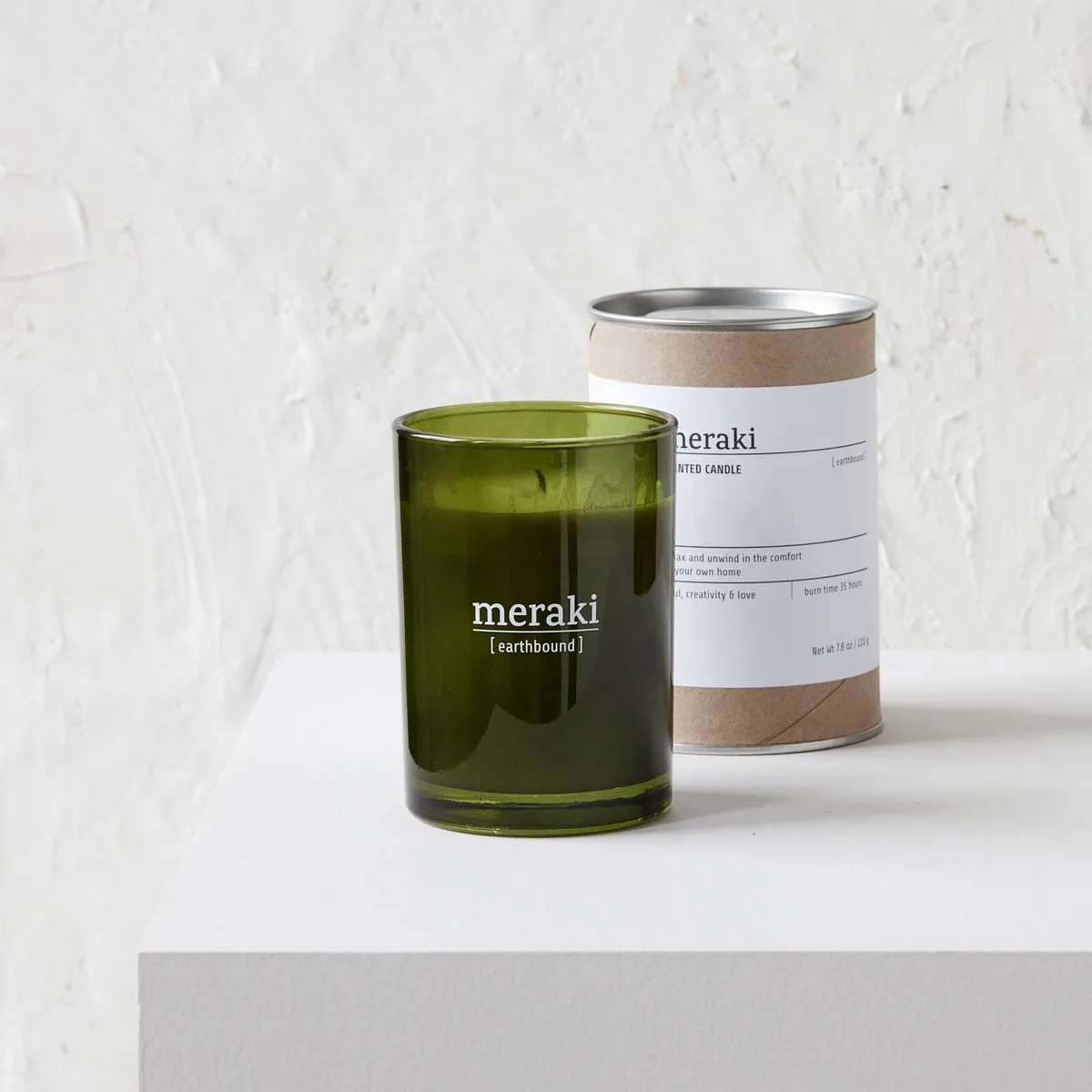 Meraki doftljus grönt glas 35 timmar, Earthbound Meraki