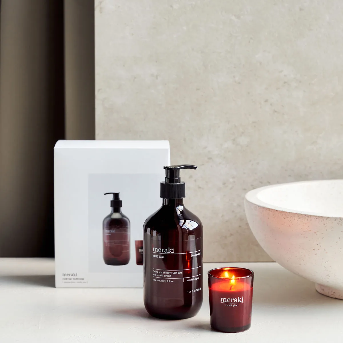 Meraki gåvoset handtvål och doftljus, Everyday pampering Meraki