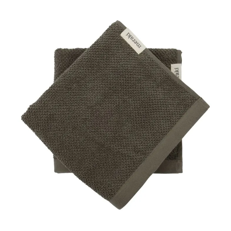 Solid handduk 50x100 cm 2-pack, Army Meraki