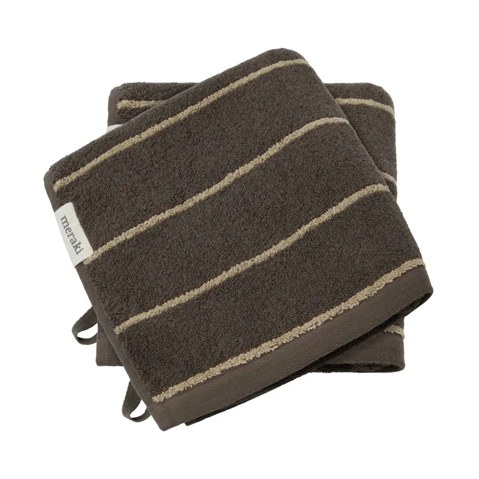 Stripe handduk 50x100 cm 2-pack, Army Meraki