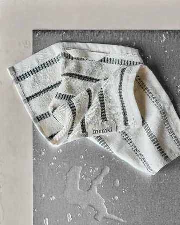 True tvättlapp 3 delar - Off-White-svart - Meraki