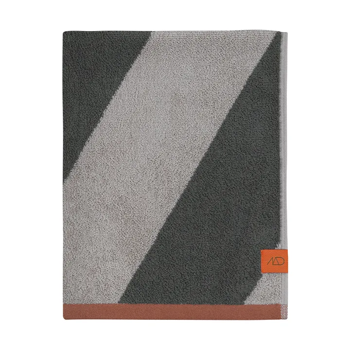 Diagonal gästhandduk 40x55 cm 2-pack - Dark olive - Mette Ditmer