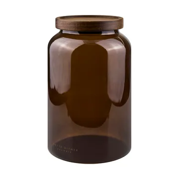 Luna burk med lock large 20 cm - Brown - Mette Ditmer