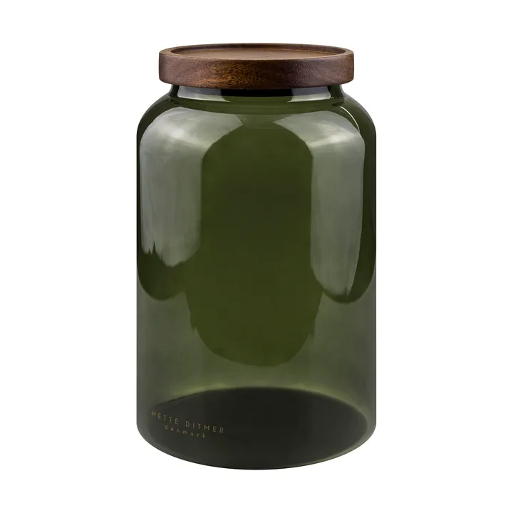 Luna burk med lock large 20 cm - Dark forest - Mette Ditmer
