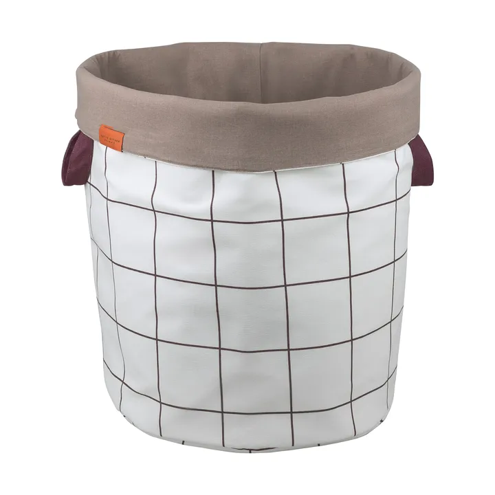 Mesh tvättkorg Ø40x50 cm - Brown-Off-white - Mette Ditmer