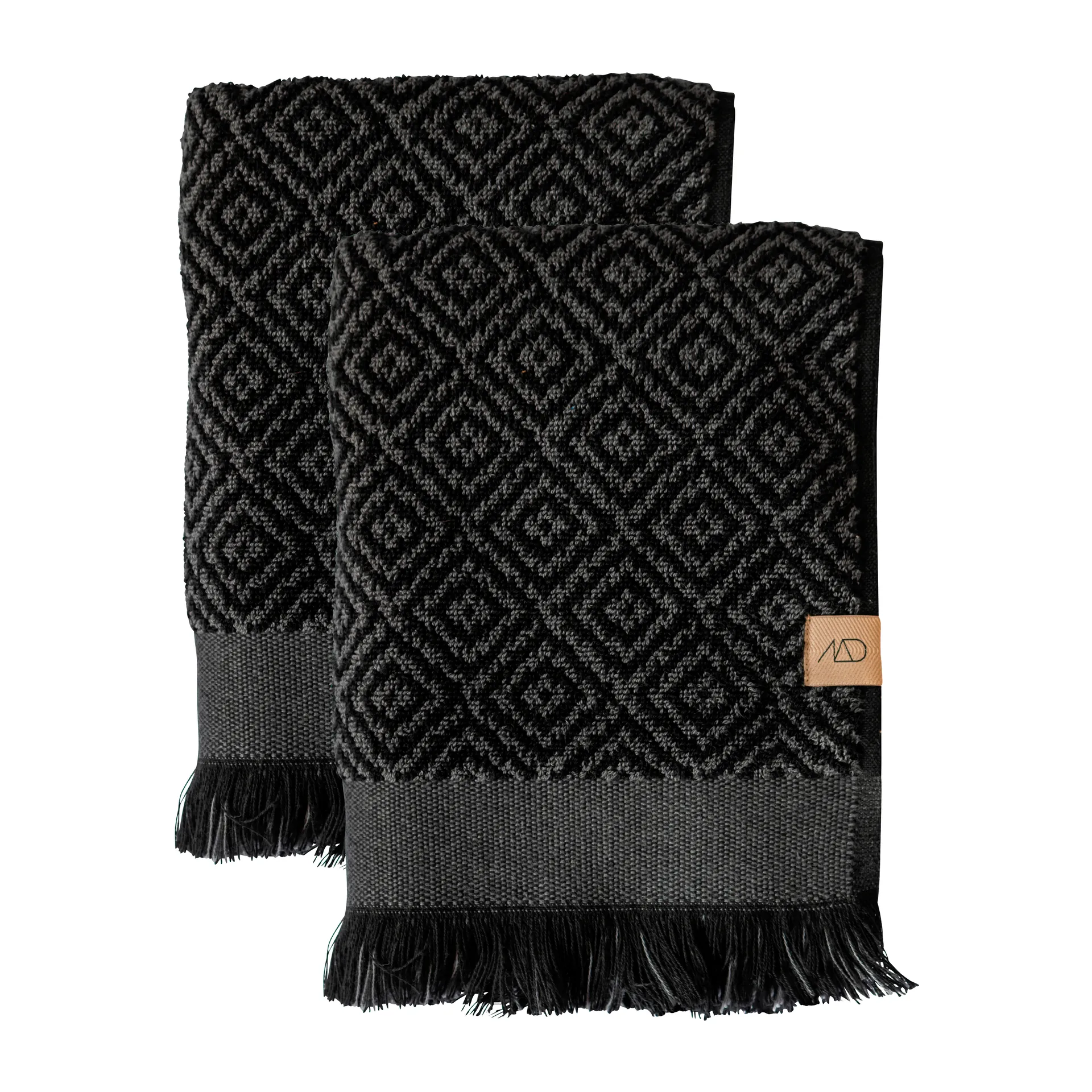 Morocco gästhandduk 35x55 cm 2-pack, Black-grey Mette Ditmer