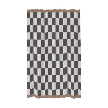 Retro duschdraperi 150x200 cm - Dark grey - Mette Ditmer