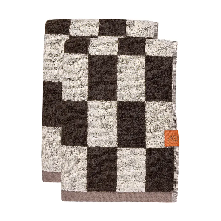 Retro handduk - Chocolate, 40x55 cm, 2-pack - Mette Ditmer