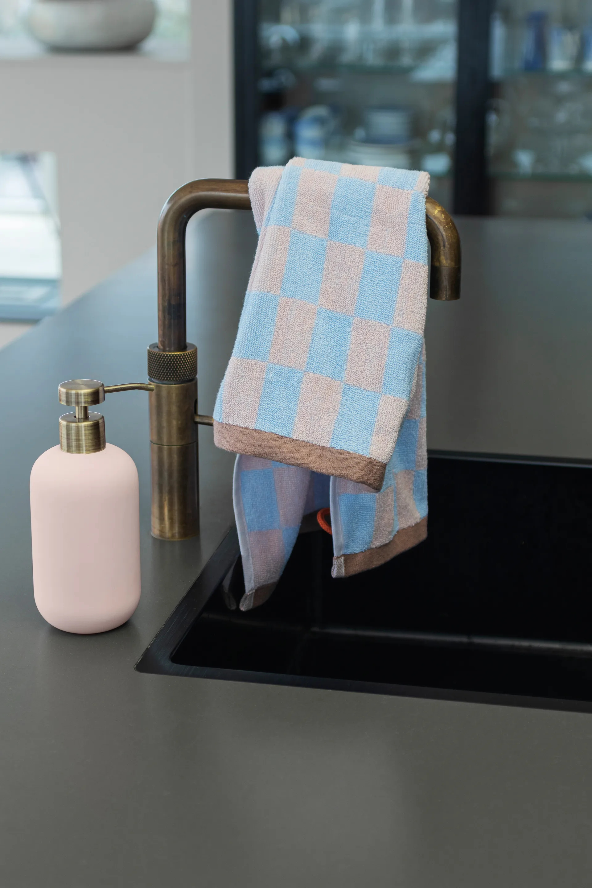 Retro handduk, Light blue, 40x55 cm, 2-pack Mette Ditmer