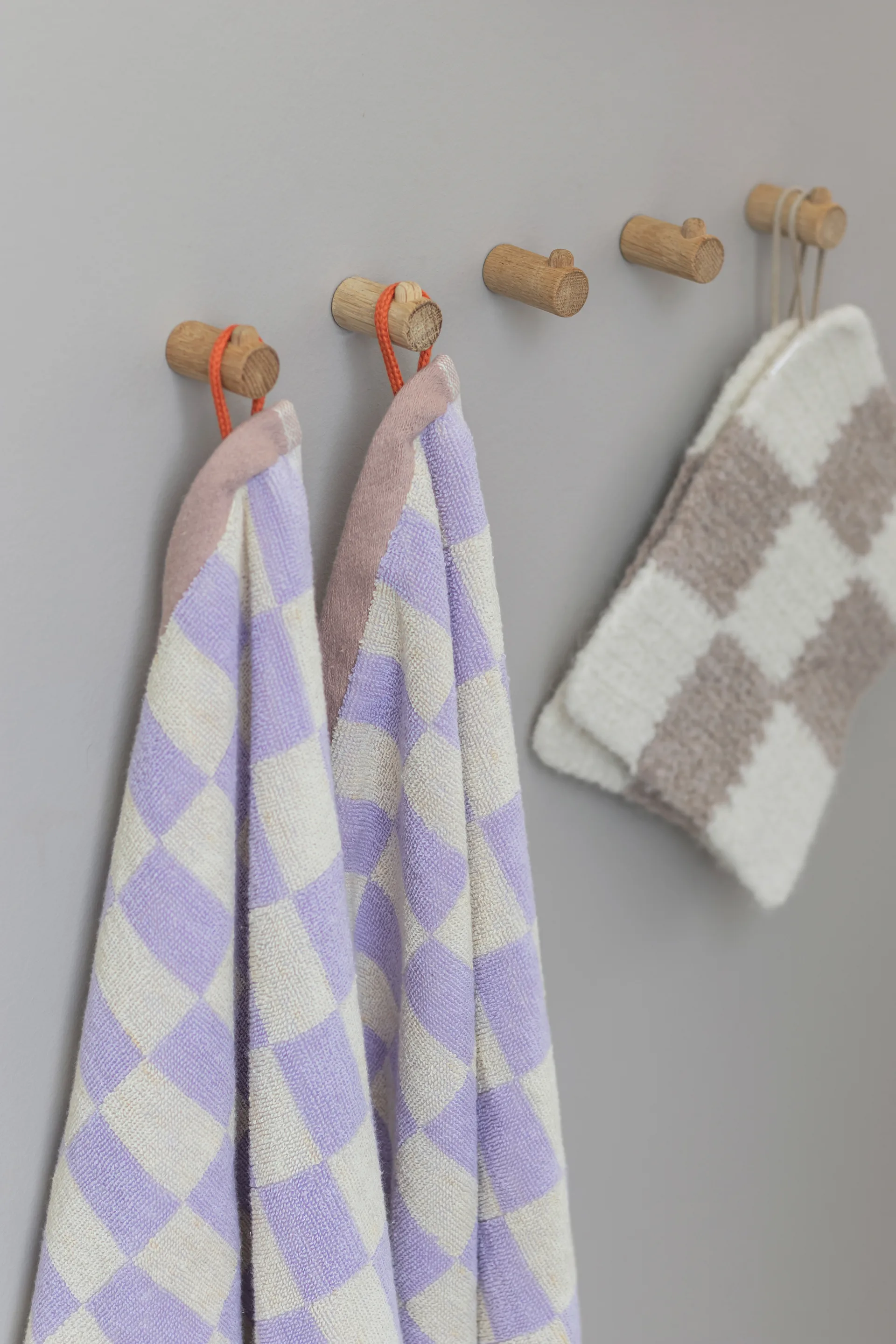 Retro handduk, Lilac, 40x55 cm, 2-pack Mette Ditmer