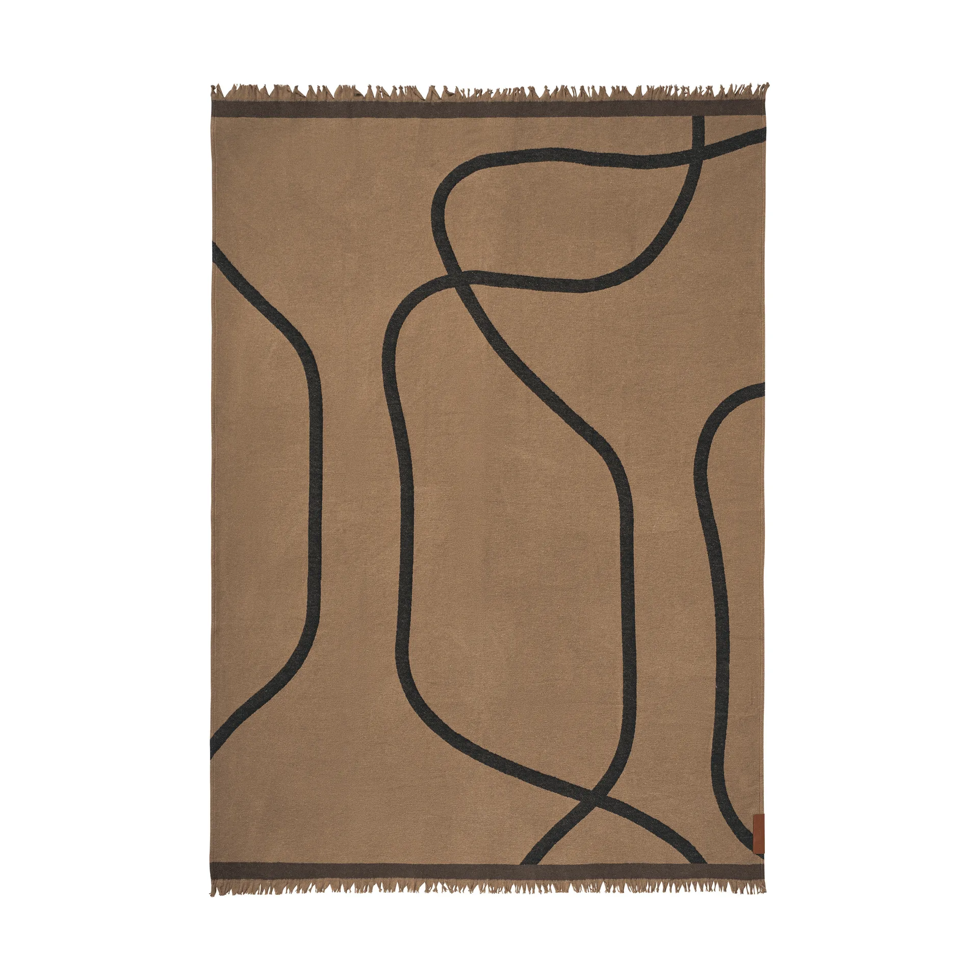 Shadow pläd, Latte-black, 130x175 cm Mette Ditmer