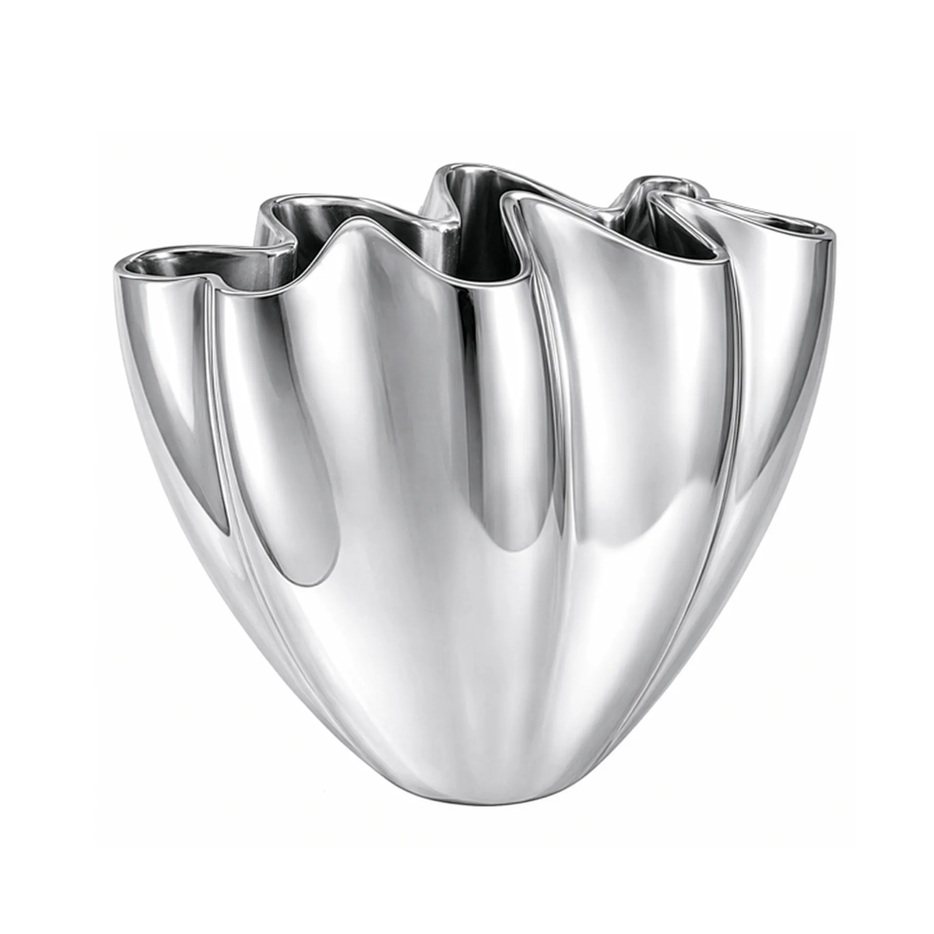 Shell vas, Large, 30 cm, Chrome Mette Ditmer