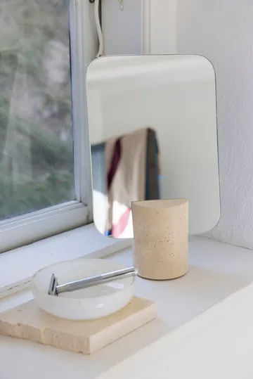 Travertin bordsspegel - Linen - Mette Ditmer