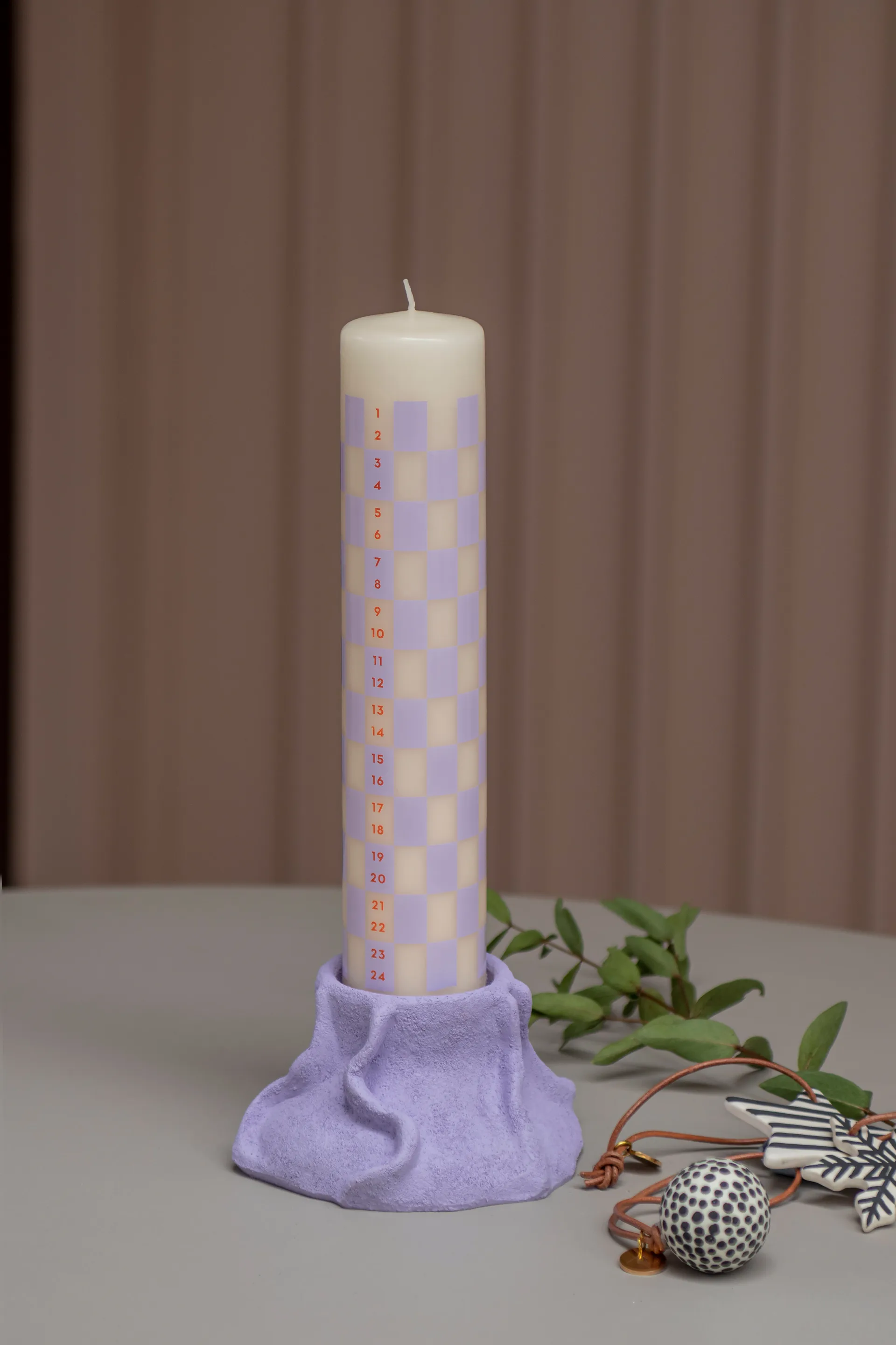 Twentyfour kalenderljus 25 cm, Light lilac Mette Ditmer