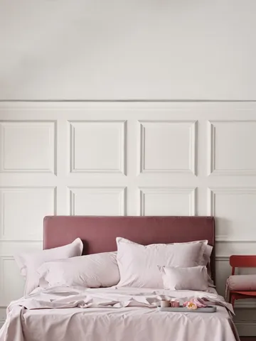 Satina plain örngott - Rosa, 50x60 cm - Mille Notti