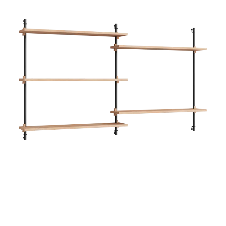 Moebe wall shelving ws.85.2.B - Ek-svart - MOEBE