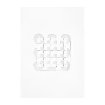Relief konstverk circles & squares 14,8x21 cm - Off White - MOEBE