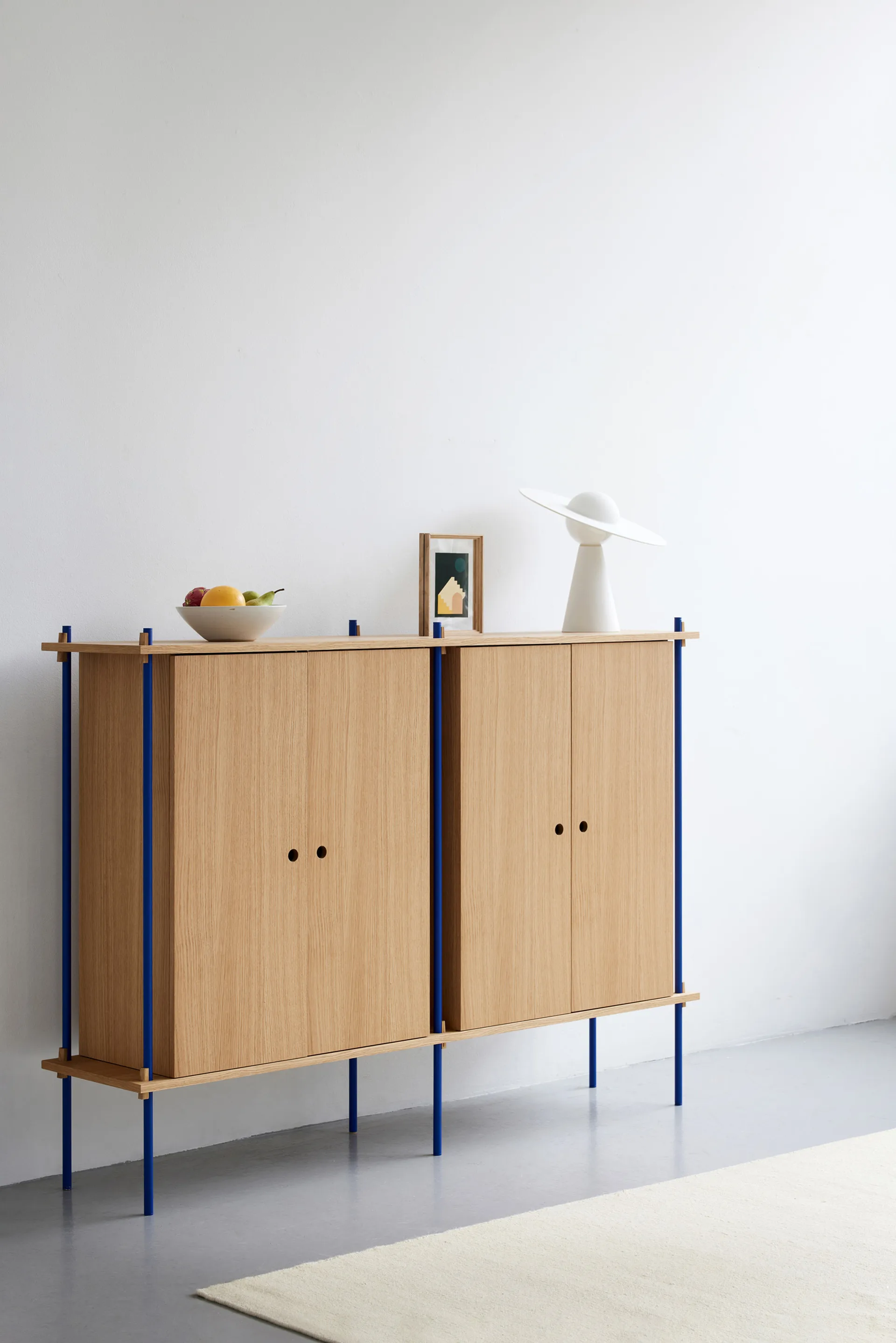 Shelving System Cabinet skåp, Black, 163x115x35 cm, S.115.2.E MOEBE