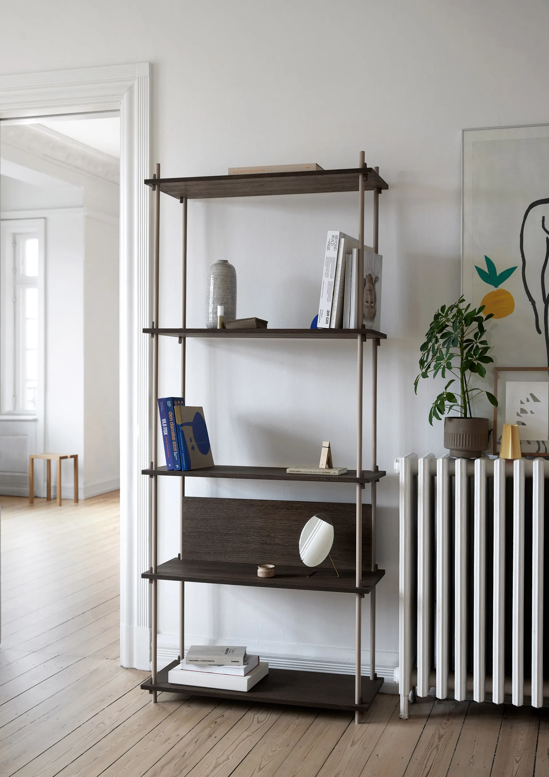 Shelving System classic hylla, Ek-warm grey, 86x115x35 cm, S.115.1.A MOEBE