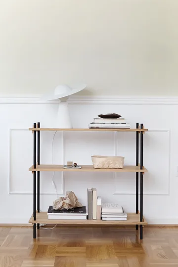 Shelving System classic hylla - Ek-warm grey, 86x115x35 cm, S.115.1.A - MOEBE