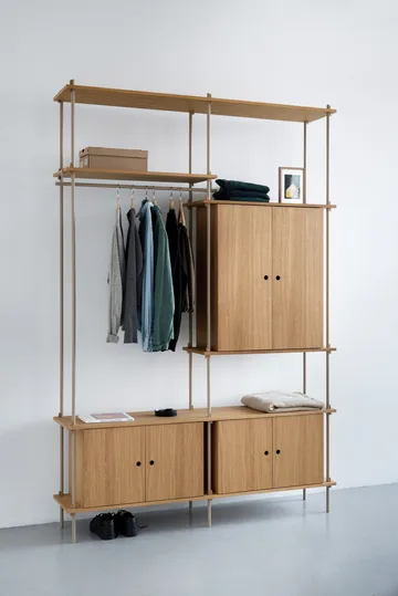 Shelving System hylla med skåp - Black, 163x200x35 cm, S.200.2.C - MOEBE