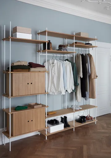 Shelving System hylla med skåp - Black, 163x200x35 cm, S.200.2.C - MOEBE