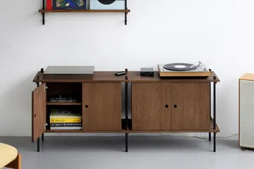 Shelving System sideboard - Black, 163x65x35 cm, S.65.2.D - MOEBE