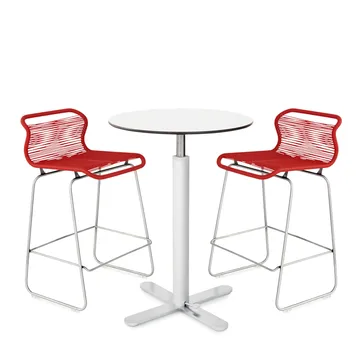 Panton One kitchen barstol - svart, papper/rostfritt stål - Montana