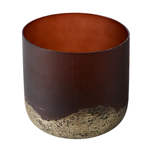 Lana vas Ø14x14 cm, Brown-gold MUUBS