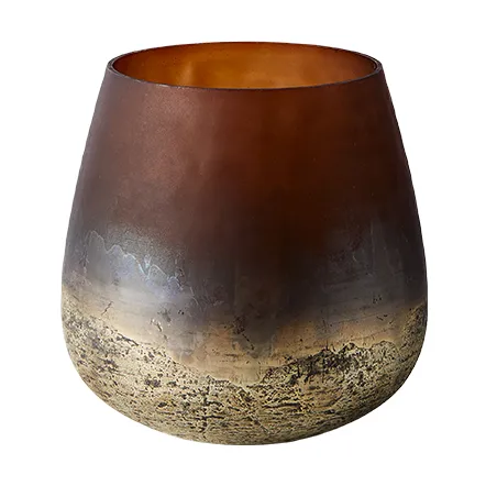 Lana vas Ø15x15 cm, Brown-gold MUUBS