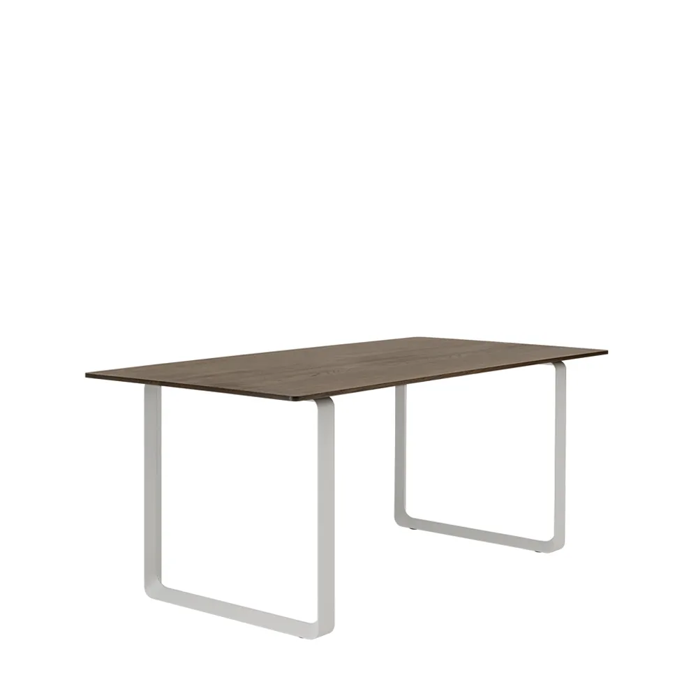 70/70 matbord 170x85 cm, Solid smoked oak-Grey Muuto