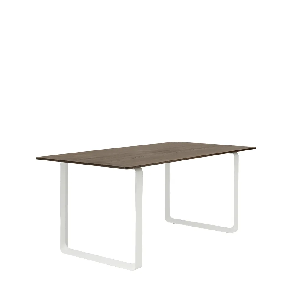 70/70 matbord 170x85 cm, Solid smoked oak-White Muuto