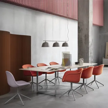 70/70 matbord 295x108 cm - Solid oak-White - Muuto