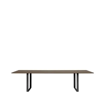 70/70 matbord 295x108 cm - Solid smoked oak-Black - Muuto
