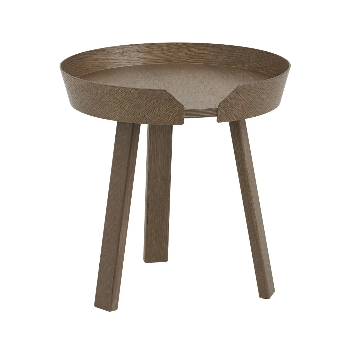 Around sidobord small, Stained dark brown Muuto