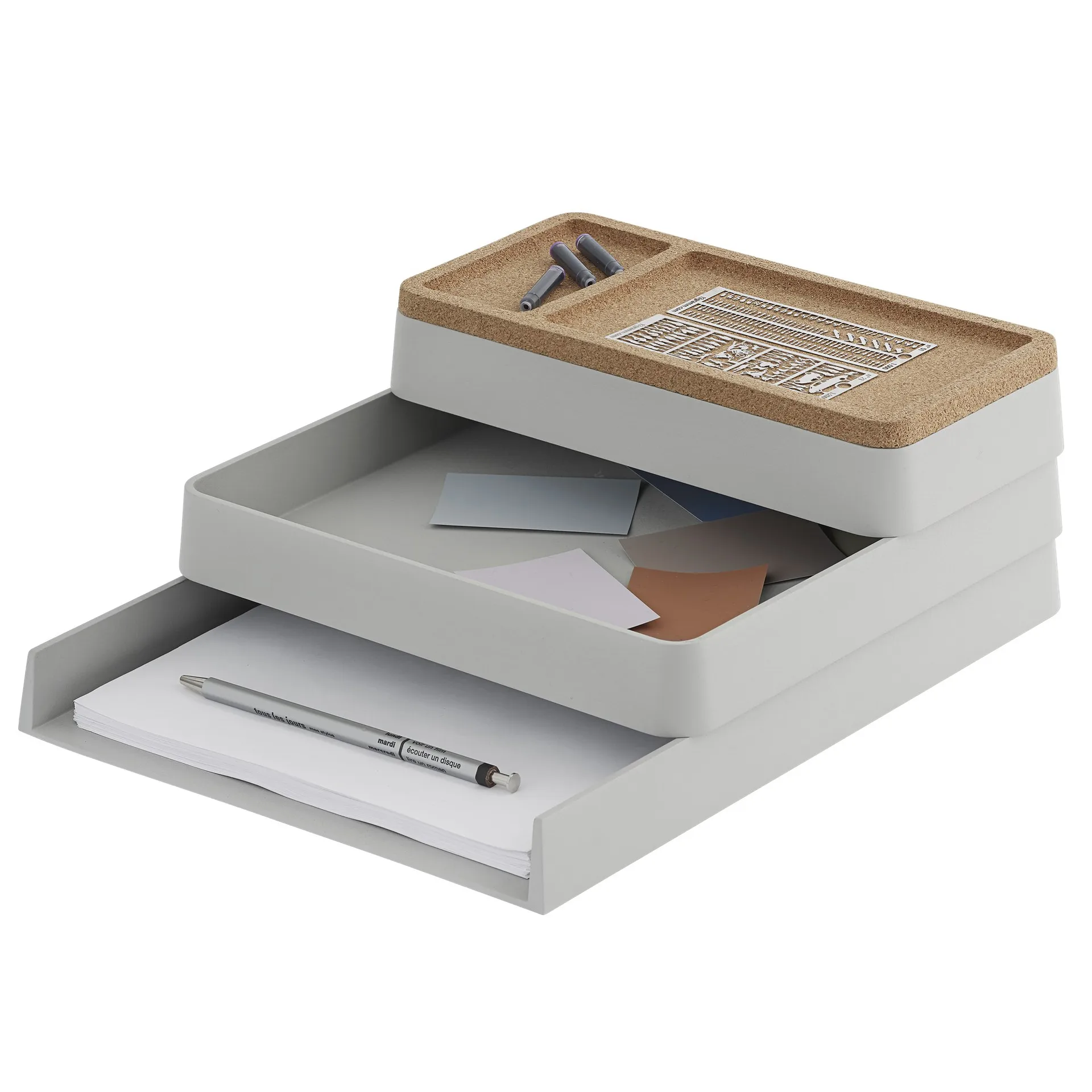 Arrange Desktop bricka 12x25 cm, Grey Muuto