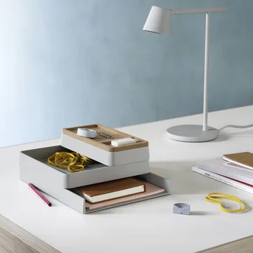 Arrange Desktop Förvaring - grey, configuration 1 - Muuto