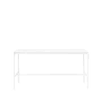 Base High barbord - white laminate-vitt stativ-abskant-b85 l190 h95 - Muuto